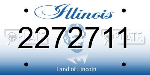 2272711 Illinois License Plate
