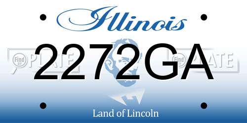 2272GA Illinois License Plate