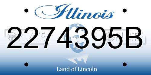 2274395B Illinois License Plate