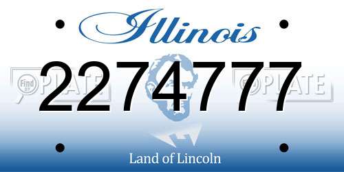 2274777 Illinois License Plate