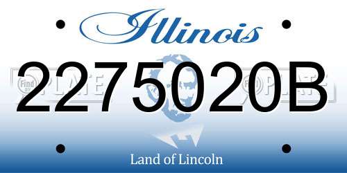 2275020B Illinois License Plate