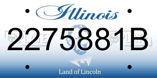 2275881B Illinois License Plate