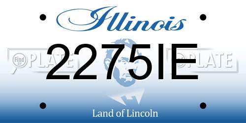 2275IE Illinois License Plate