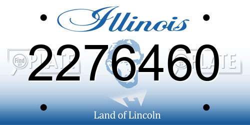 2276460 Illinois License Plate