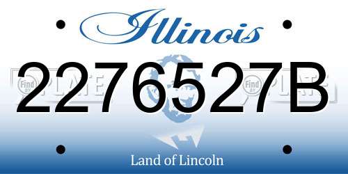 2276527B Illinois License Plate