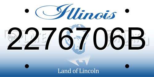 2276706B Illinois License Plate