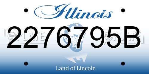 2276795B Illinois License Plate