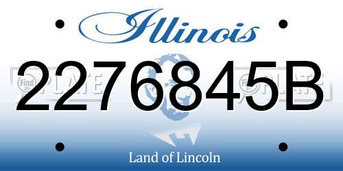 2276845B Illinois License Plate