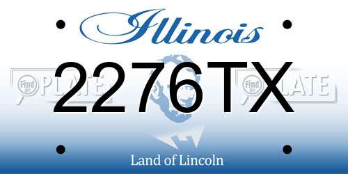 2276TX Illinois License Plate