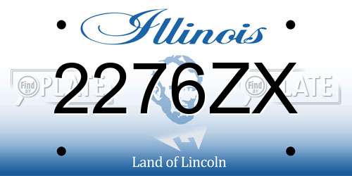 2276ZX Illinois License Plate