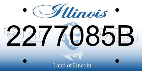 2277085B Illinois License Plate