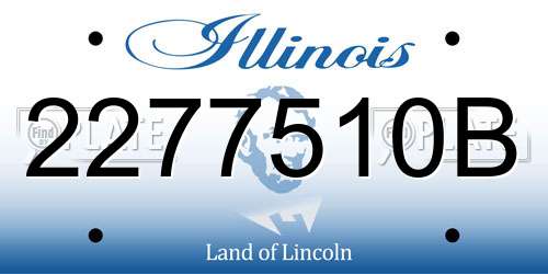 2277510B Illinois License Plate
