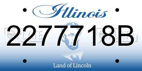 2277718B Illinois License Plate
