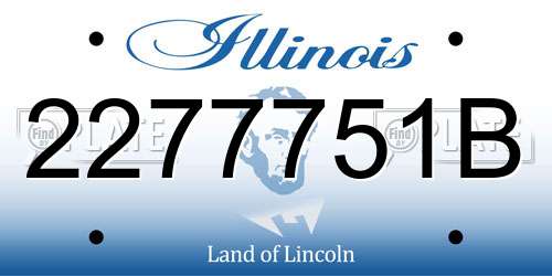 2277751B Illinois License Plate