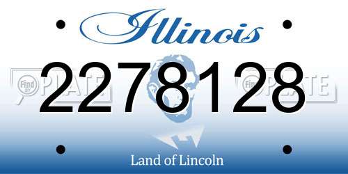 2278128 Illinois License Plate