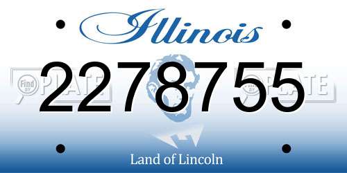2278755 Illinois License Plate