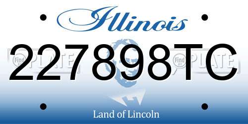 227898TC Illinois License Plate