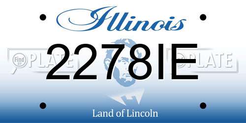2278IE Illinois License Plate