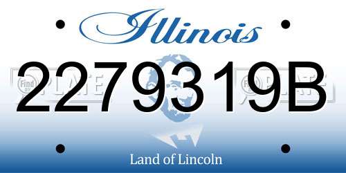 2279319B Illinois License Plate