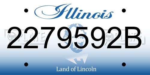 2279592B Illinois License Plate