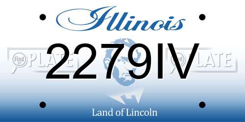 2279IV Illinois License Plate
