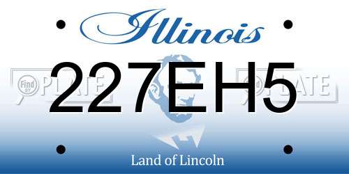227EH5 Illinois License Plate