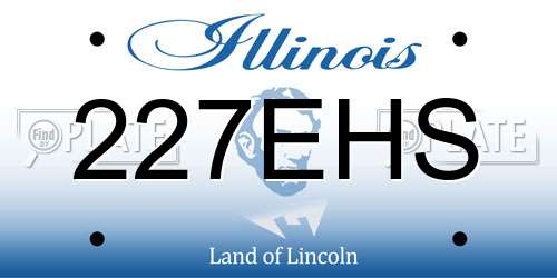 227EHS Illinois License Plate