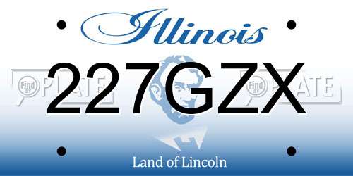 227GZX Illinois License Plate