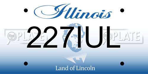 227IUL Illinois License Plate