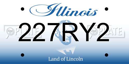 227RY2 Illinois License Plate