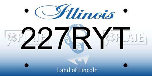 227RYT Illinois License Plate