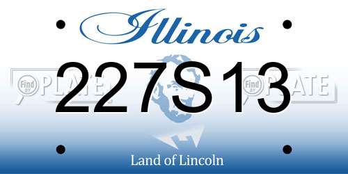 227S13 Illinois License Plate