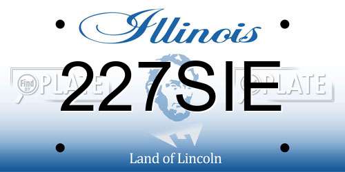 227SIE Illinois License Plate