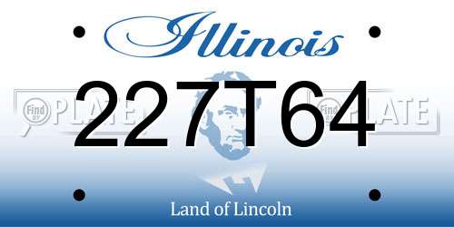 227T64 Illinois License Plate
