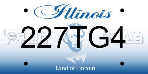 227TG4 Illinois License Plate