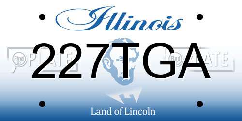 227TGA Illinois License Plate