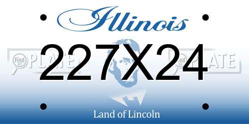 227X24 Illinois License Plate
