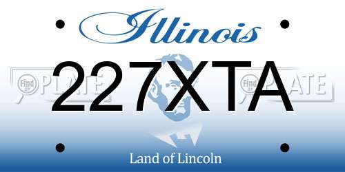 227XTA Illinois License Plate