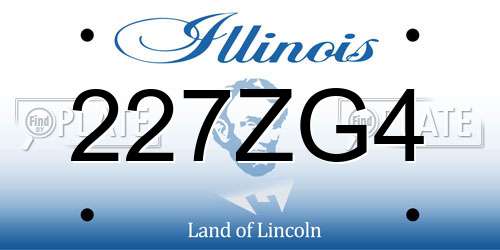 227ZG4 Illinois License Plate