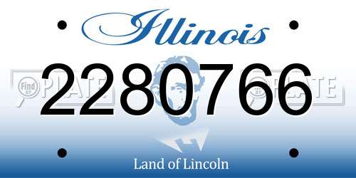 2280766 Illinois License Plate
