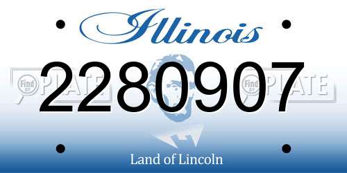 2280907 Illinois License Plate