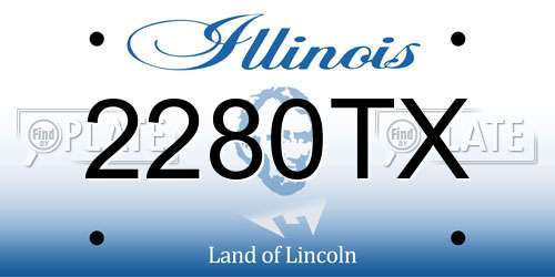 2280TX Illinois License Plate