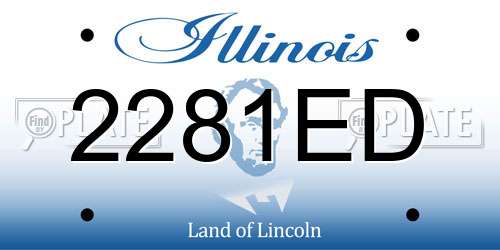 2281ED Illinois License Plate