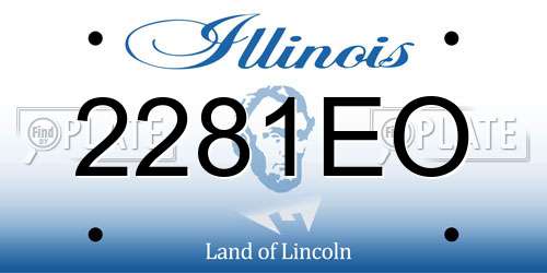 2281EO Illinois License Plate