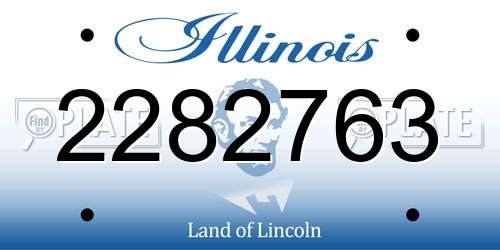 2282763 Illinois License Plate