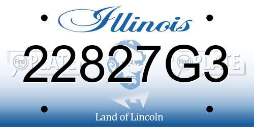 22827G3 Illinois License Plate