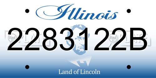 2283122B Illinois License Plate