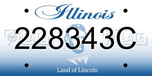 228343C Illinois License Plate