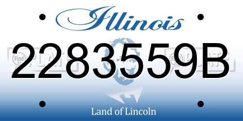 2283559B Illinois License Plate