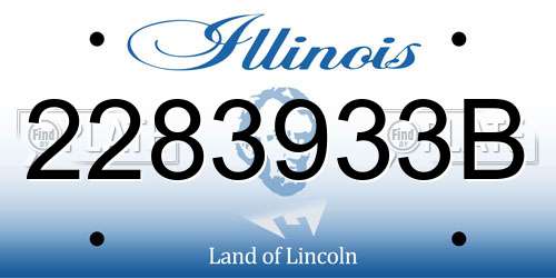 2283933B Illinois License Plate